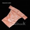 Stud pants salmon-colored suedine look (classic model)