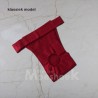 Stud pants deep red cotton (classic model, tailored)