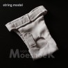 Stud pants beige suedine look (classic model)