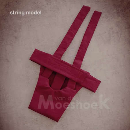 Katerbroekje donkerrood katoen (string model)