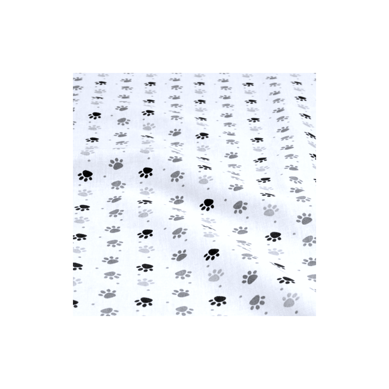 Katerbroekje wit katoen met kattenvoetjesprint (klassiek model, maatwerk)