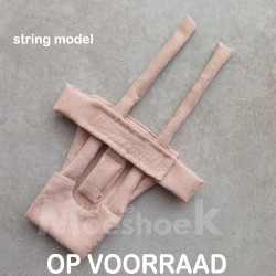 Katerbroekje oud roze suedinelook (string)